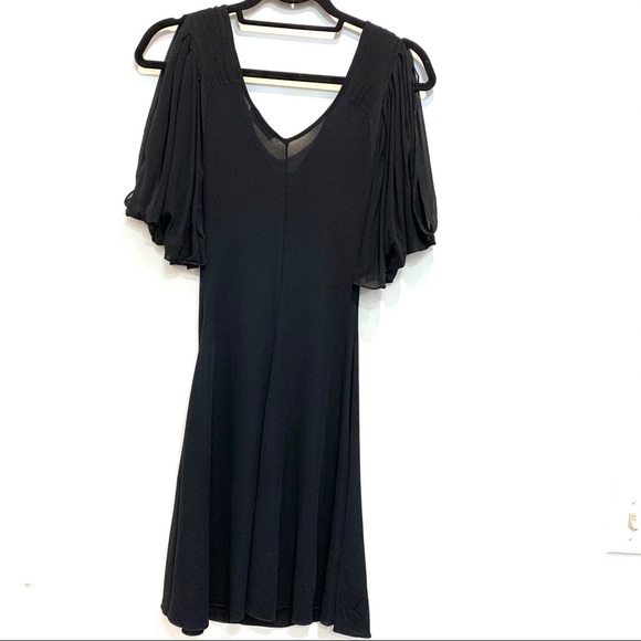 Emporio Armani Black Cowl Neck Cold Shoulder Dress - Picture 7 of 10